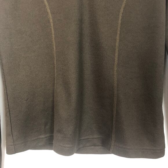 The North Face 1/4 Zip Brown Long Sleeve Pullover - Picture 4 of 12